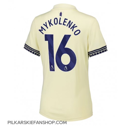 Koszulka piłkarska Everton Vitaliy Mykolenko #16 Strój wyjazdowy dla kobiety 2025-26 tanio Krótki Rękaw Koszulka piłkarska Everton Vitaliy Mykolenko #16 Strój wyjazdowy dla kobiety 2025-26 tanio Krótki Rękaw